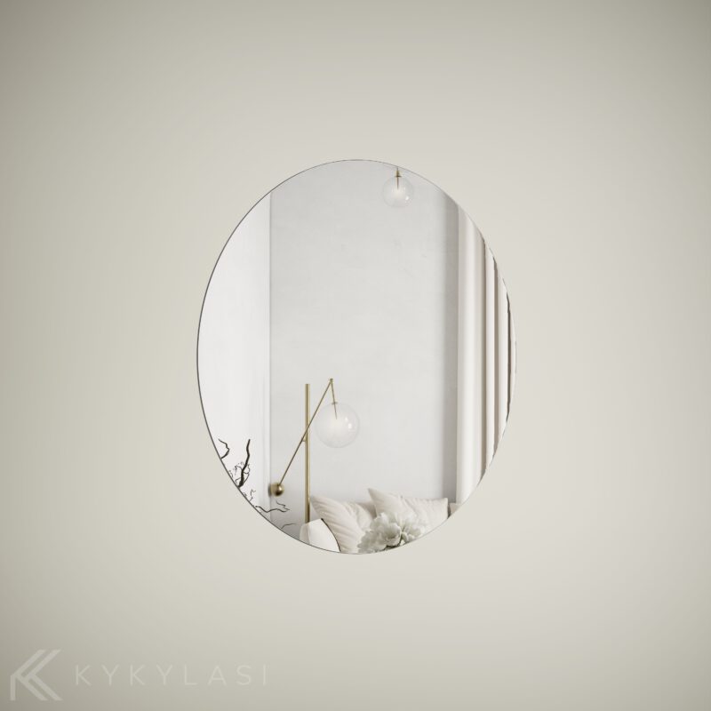 Pyöreä peili hiotuilla reunoilla