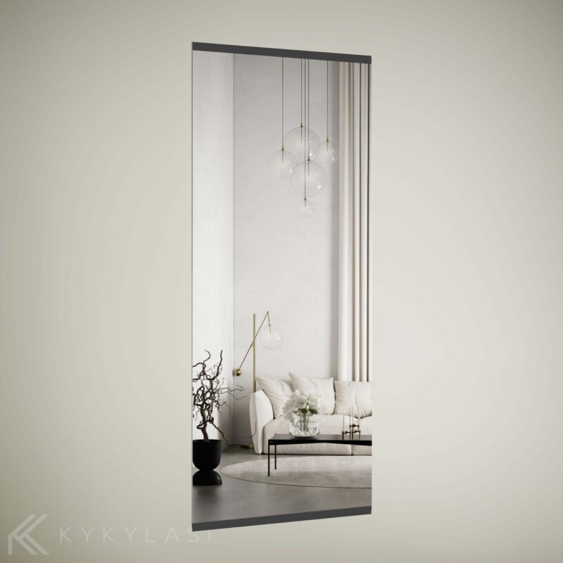 Suorakulmainen peili j-kiskolla